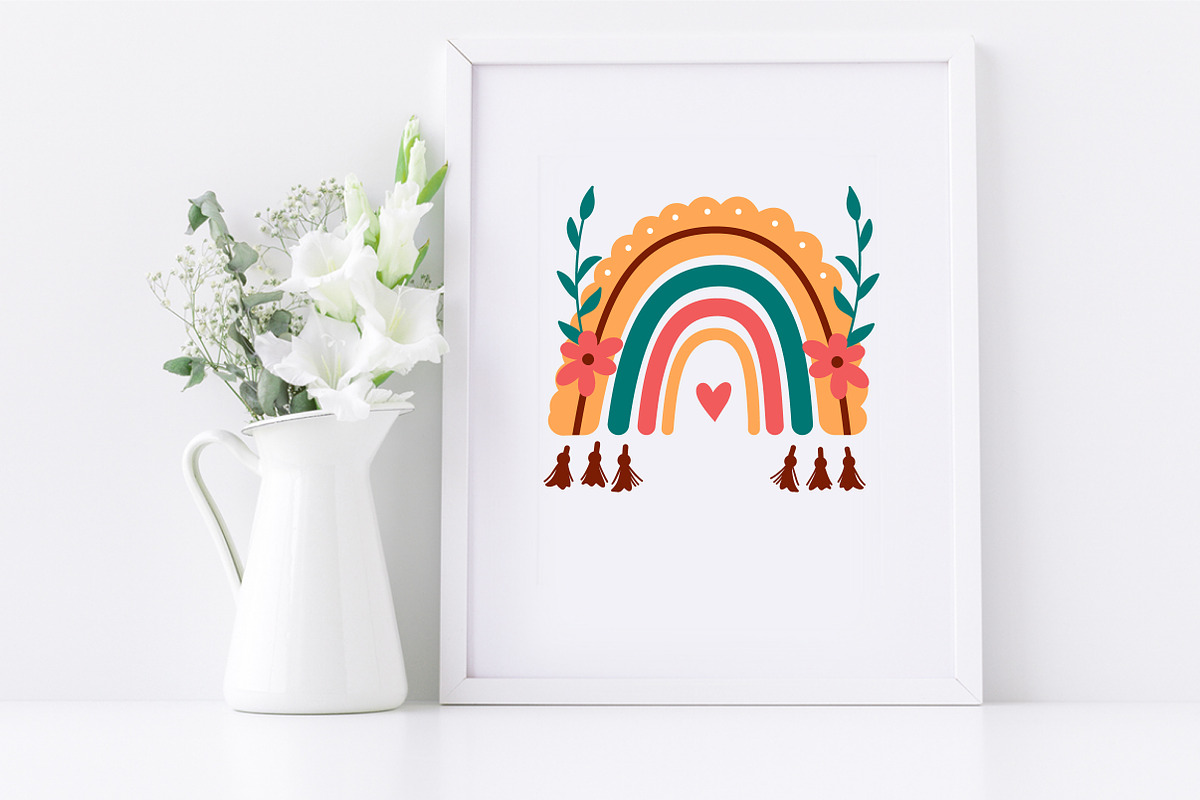 Boho Rainbow Cut Files, Clipart, an Object Graphic by ClipartMuchLove (Photo 4 of 7)