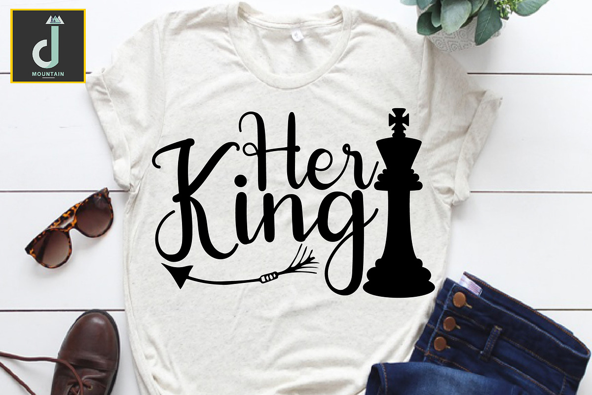 Her king svg cut files design, a Graphic by Designmountain (Photo 1 of 5)