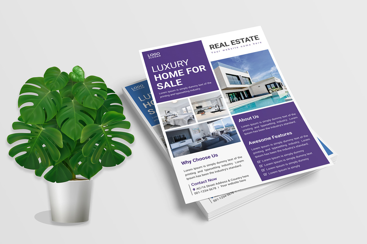 Premium Real Estate Flyer, a Flyer Template by Vectorzone (Photo 2 of 3)