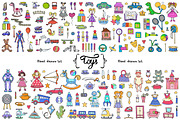 Vector set with toys doodles, an Object Graphic by Olga Chuklay (Thumbnail 1 of 2)