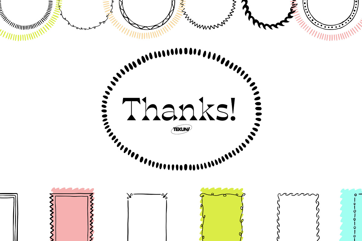 Hand Drawn Frame Vol 1, a Decorative Illustration by Tekuni (Photo 14 of 14)