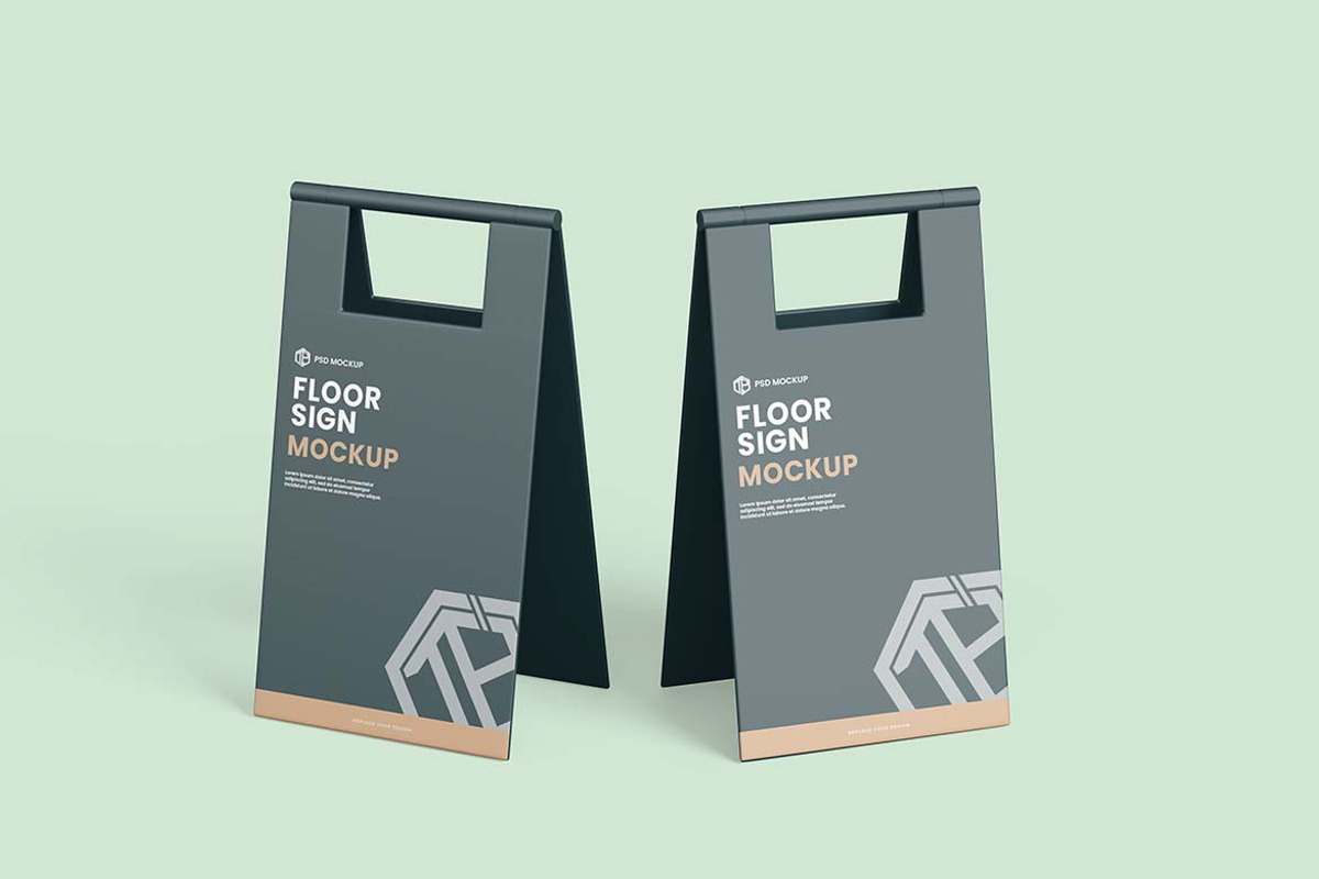 Floor Sign Mockup, an Advertising Mockup by tiyasprabawa (Photo 3 of 5)