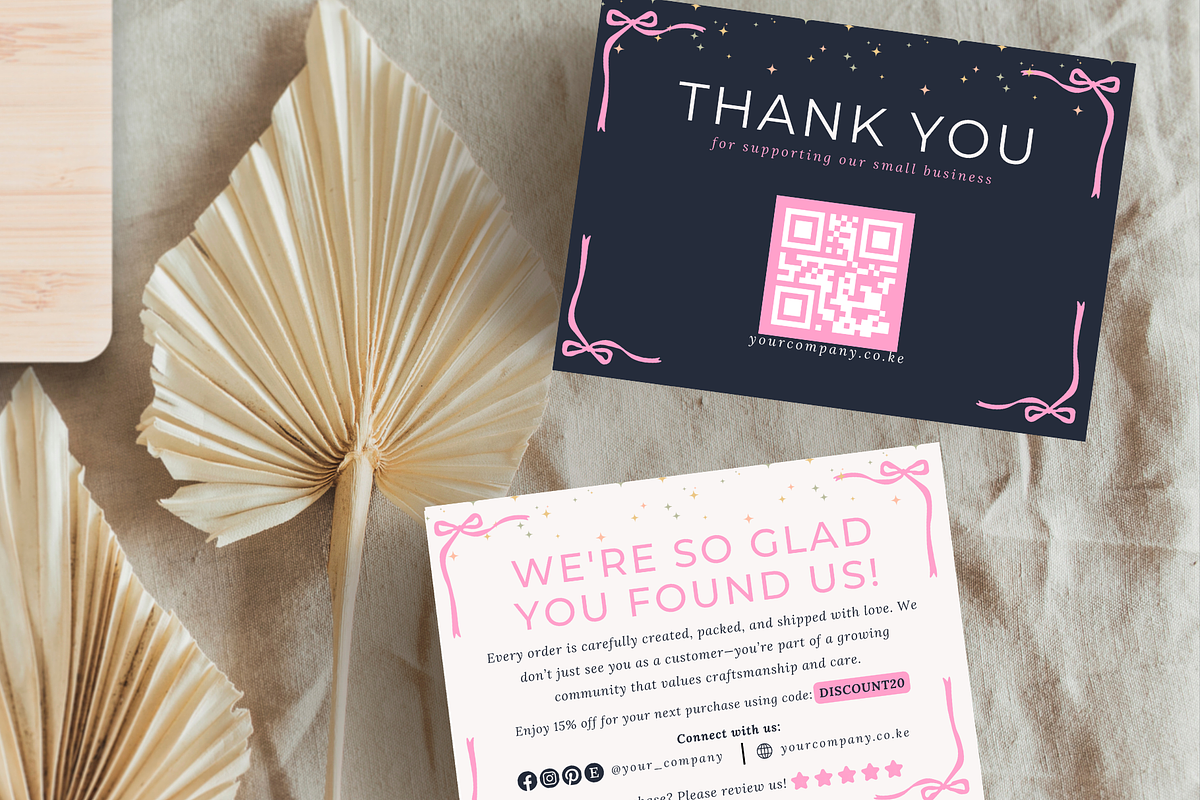 Thank You Card for Small Business, a Card Template by Elegant_Studio44 (Photo 3 of 5)