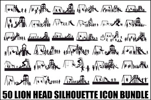 50 Kids Playground Silhouette Bundle, an Illustration by Gfx_Store