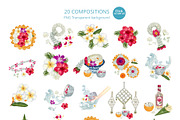 Floral Water Festival – Hand-Drawn, a Seasonal Illustration by CreativeValuation (Thumbnail 3 of 10)