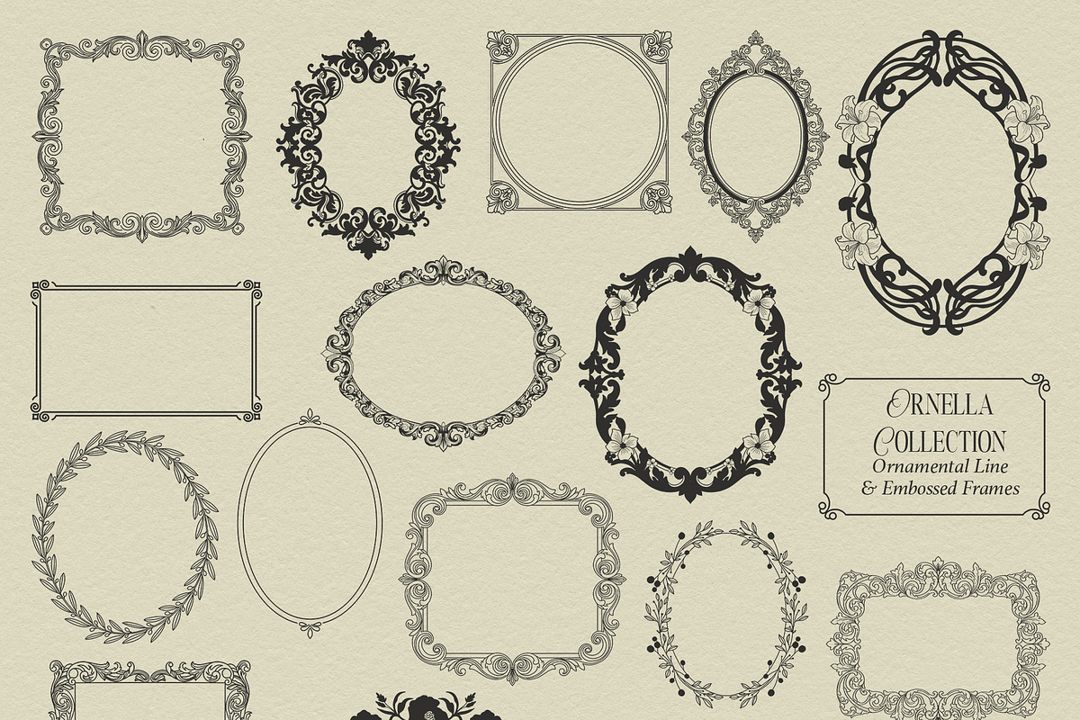 Ornella Ornamental & Embossed Frames, an Object Graphic by alonahaidash (Photo 14 of 19)