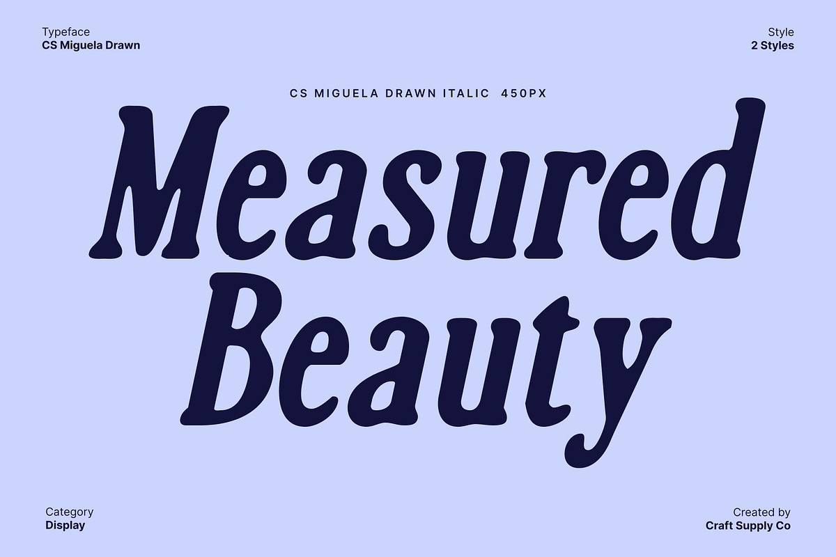 CS Miguela Drawn, a Serif Font by Craft Supply Co. (Photo 3 of 8)