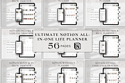 MEGA Notion Life Organizer Bundle, a Templates & Theme by BRANDcontent (Thumbnail 1 of 9)