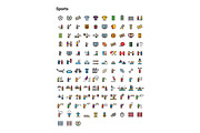 +1000 FILLED LINE ICONS, an Outline Icon by beguima (Thumbnail 15 of 17)