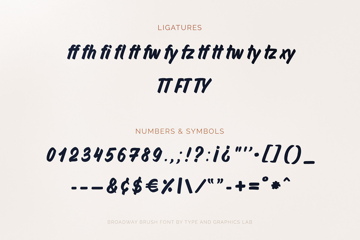 Broadway Brush Font, a Font by Type and Graphics Studio (Photo 12 of 13)