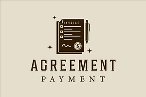 invoice logo vector vintage design, a Branding & Logo Template by zyxroun shop
