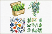 Watercolor Green Planner Clipart, an Illustration by Sublimation Artist (Thumbnail 3 of 6)