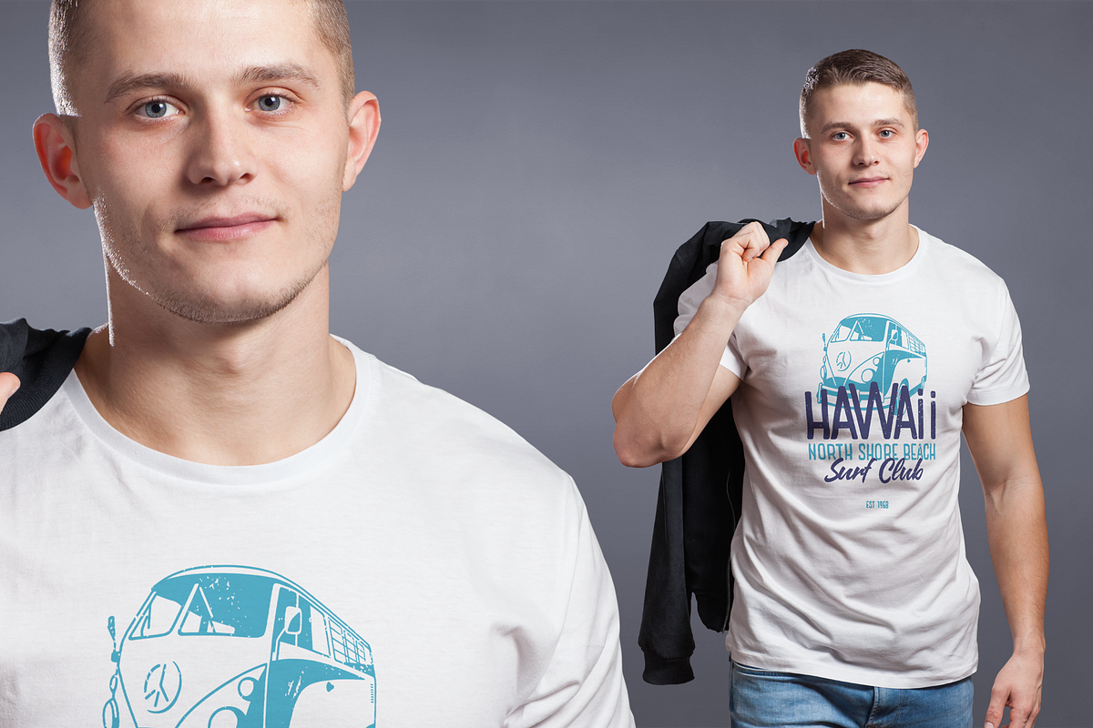 Mens Crew Neck T-shirt Mock-up, a Shirt Mockup by Mint Pixels (Photo 2 of 10)