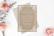 Rustic Wedding Invitation Template, an Invitation Template by Creativetacos (Thumbnail 1 of 3)