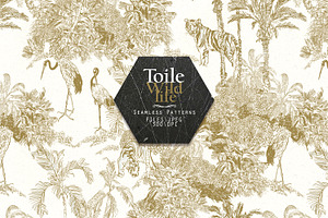 Toile Wildlife. Seamless Patterns