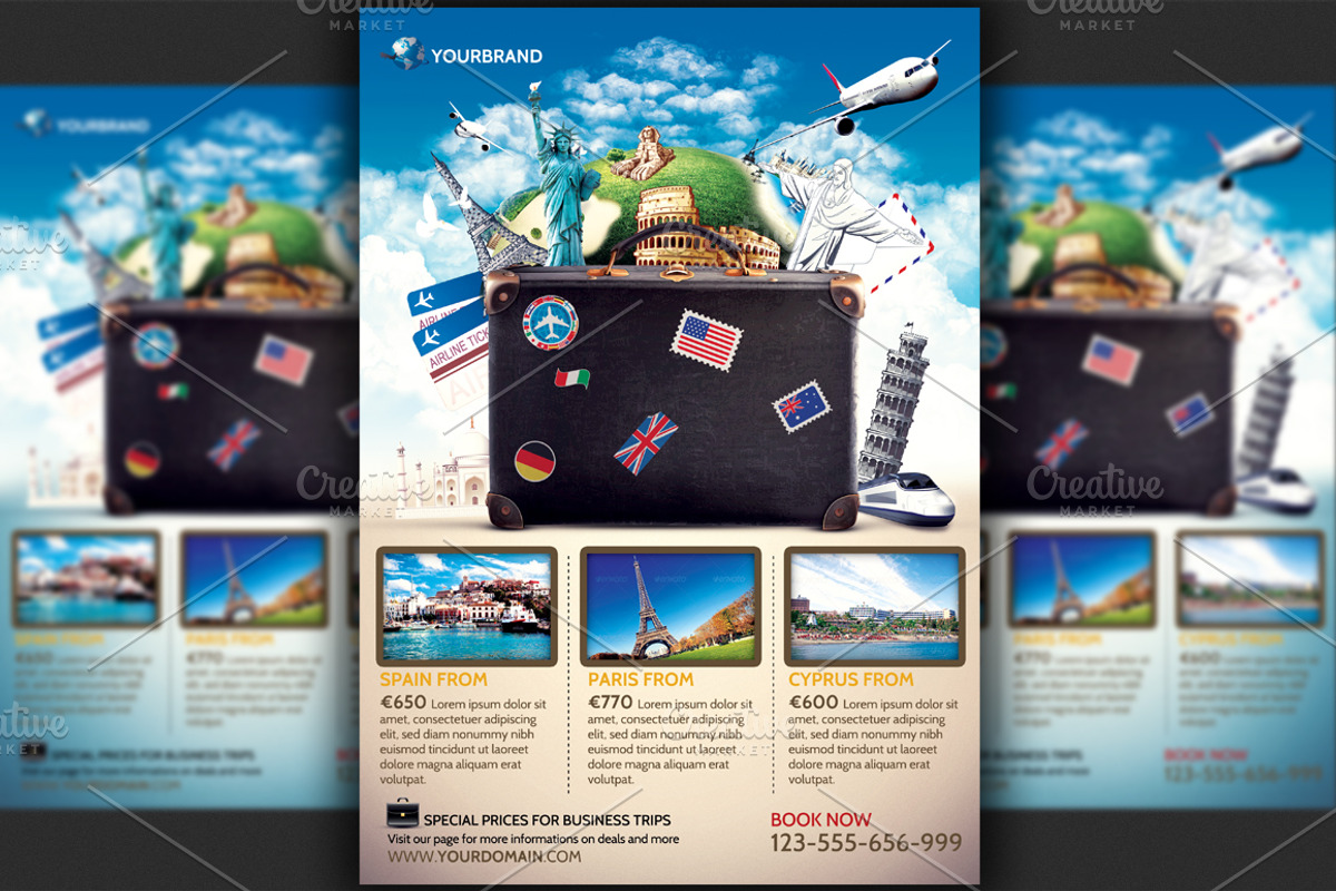 Travel Agency Promotional Flyer Temp, a Flyer Template by Hotpin