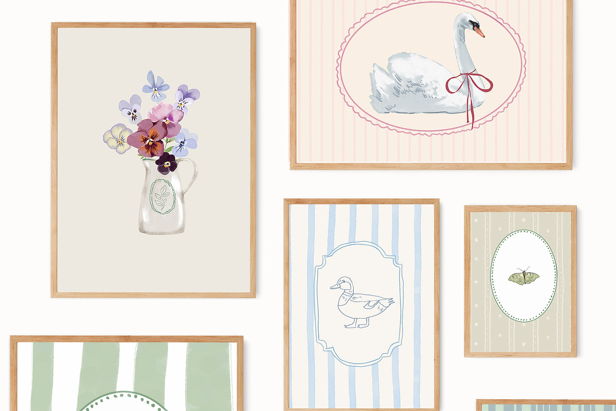 Vintage Nursery Prints Bundle - 140, a Background Graphic by Artemsky (Photo 3 of 17)