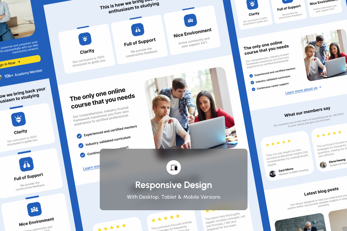 Mahir - Education Landing Page preview 3