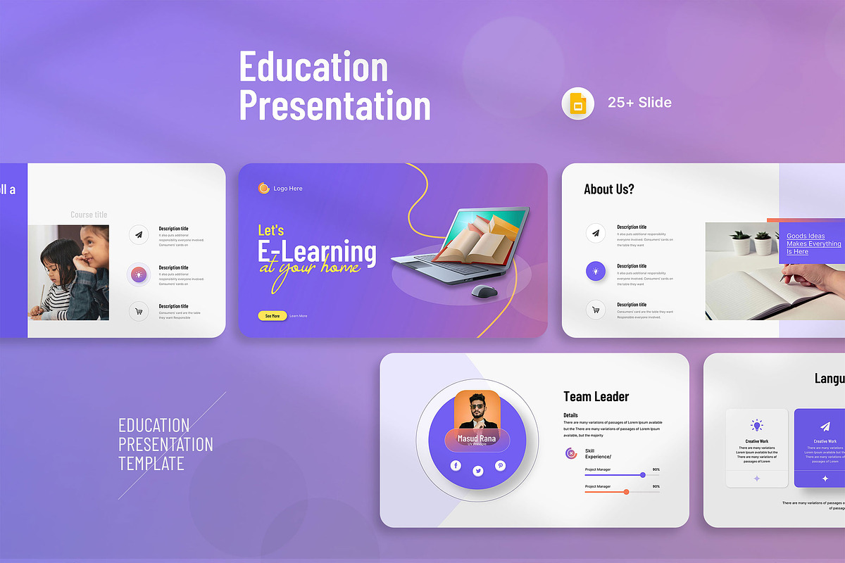E-Learning Education Presentation, a Presentation Template by KreateTribe (Photo 3 of 6)