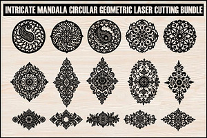 Circular Geometric Laser Cutting, an Object Graphic by BIPLOB EXPERT
