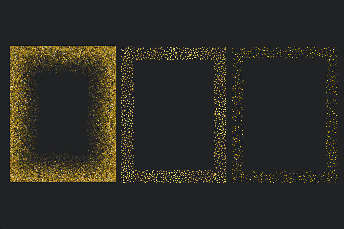 Gold glitter frames, an Object Graphic by Paper Farms (Photo 3 of 5)