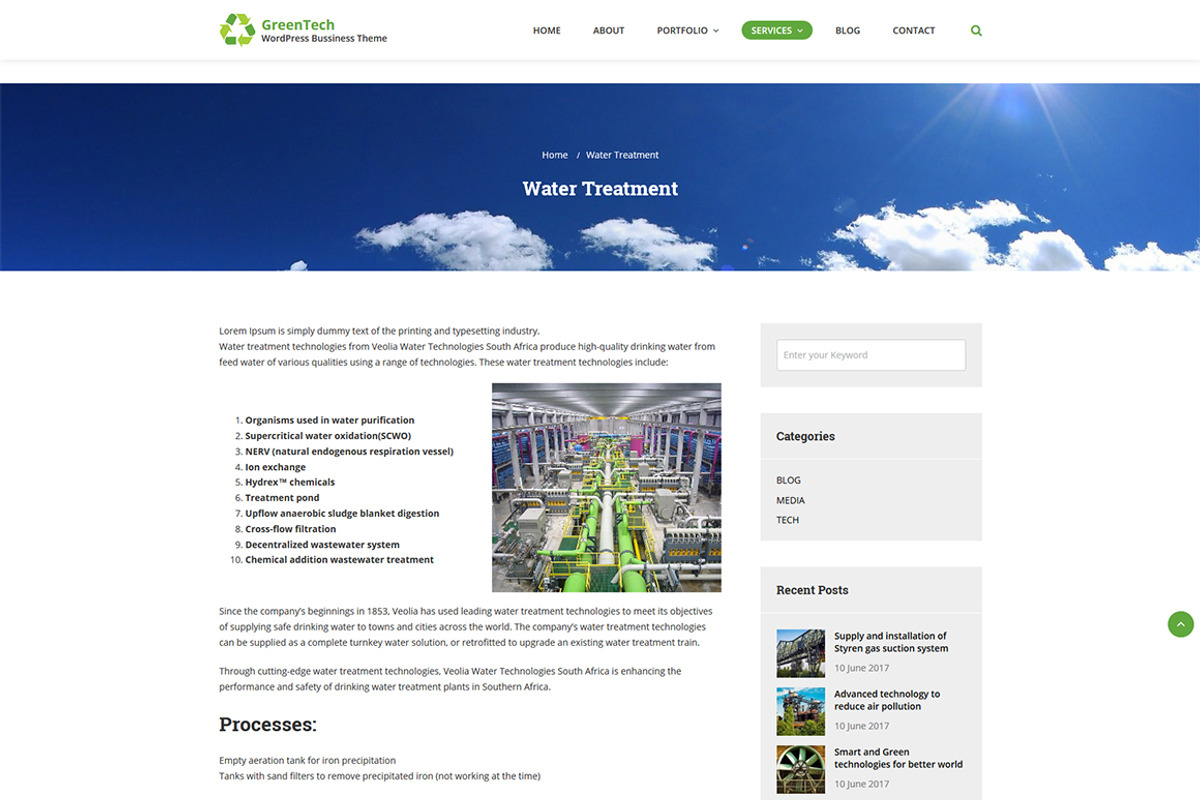 GreenTech - WordPress Business Theme, a WordPress Template by GretaThemes (Photo 4 of 5)