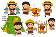 Kawaii Girl Scout Student Activities, an Education Illustration by MEDZ (Thumbnail 4 of 4)