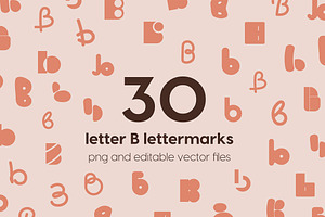 30 Letter B Lettermarks Collection