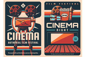 Movie Film Festival Retro Posters