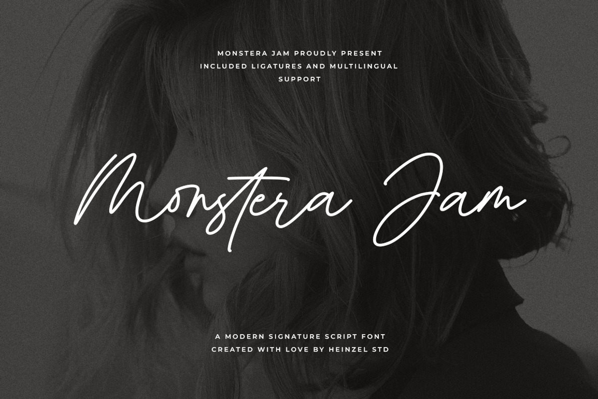 Monstera Jam Modern Signature Font, a Handwritten Font by Heinzel Std (Photo 1 of 19)