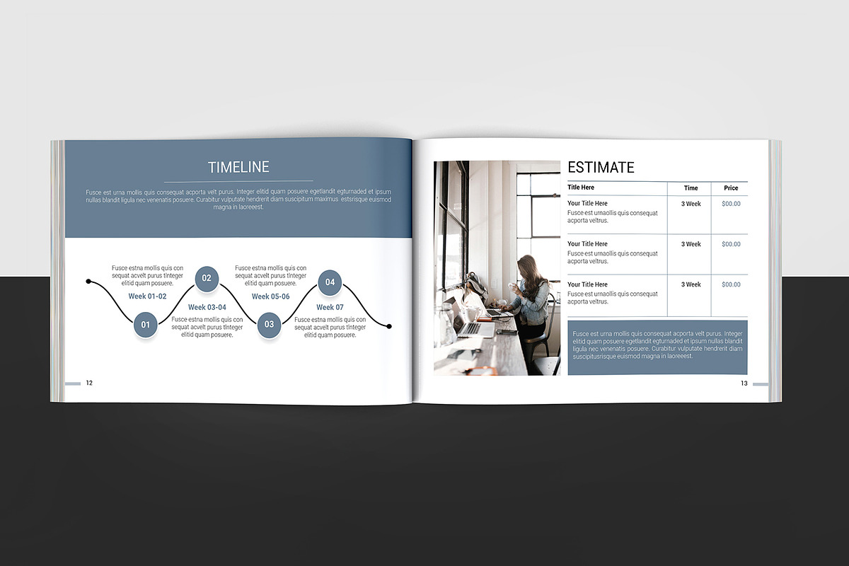 Service & Pricing Guide Template, a Brochure Template by Template Shop