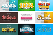 3D Text Effects Collection Vol 23, a Graphic by Aglonemadesign (Thumbnail 1 of 9)