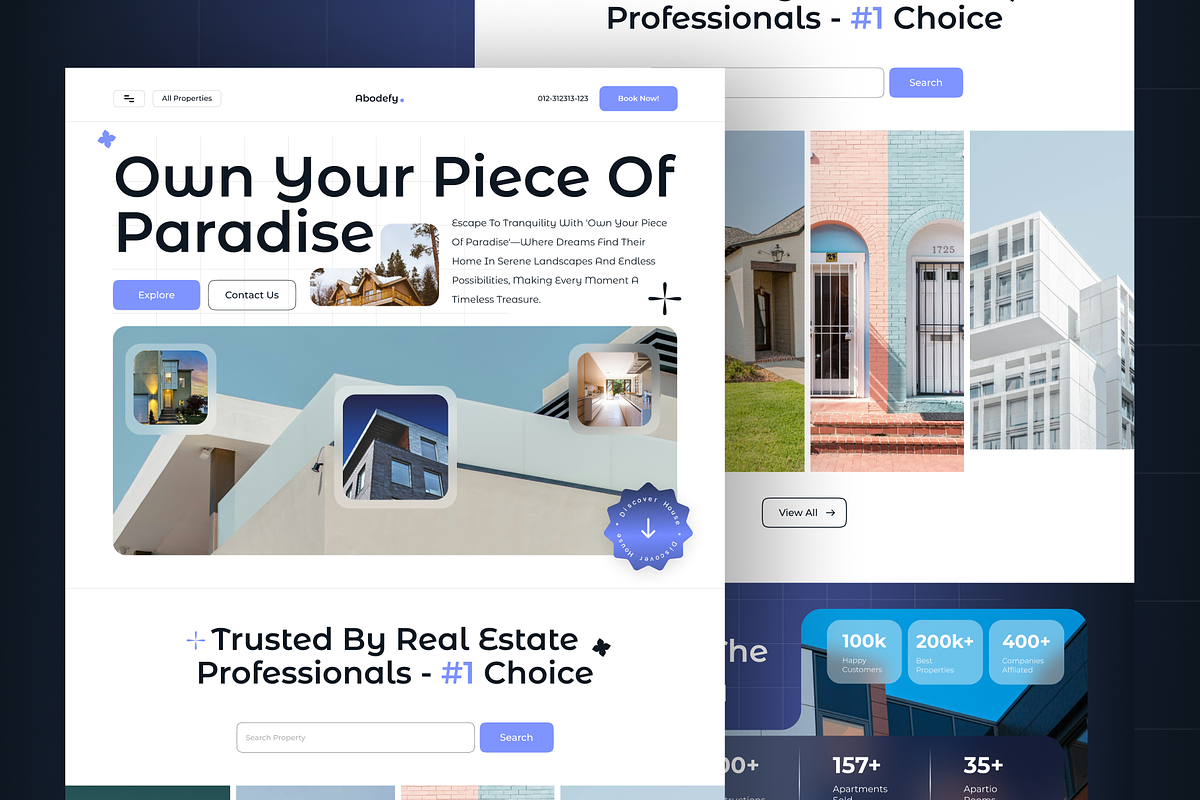 Real Estate Landing Page Template, an UI Kit Template by nwdigitalstore (Photo 3 of 4)