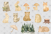 Cute Forest Animal Clipart | Woodlan, an Illustration by BigCakeBee (Thumbnail 3 of 4)