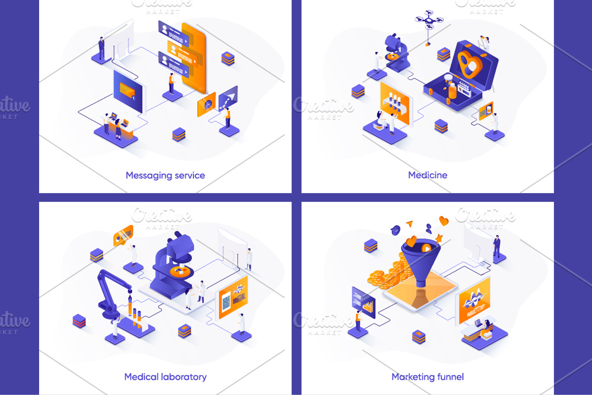 Isometric Concept Illustration Kit, a Templates & Theme by alexdndz (Photo 15 of 26)