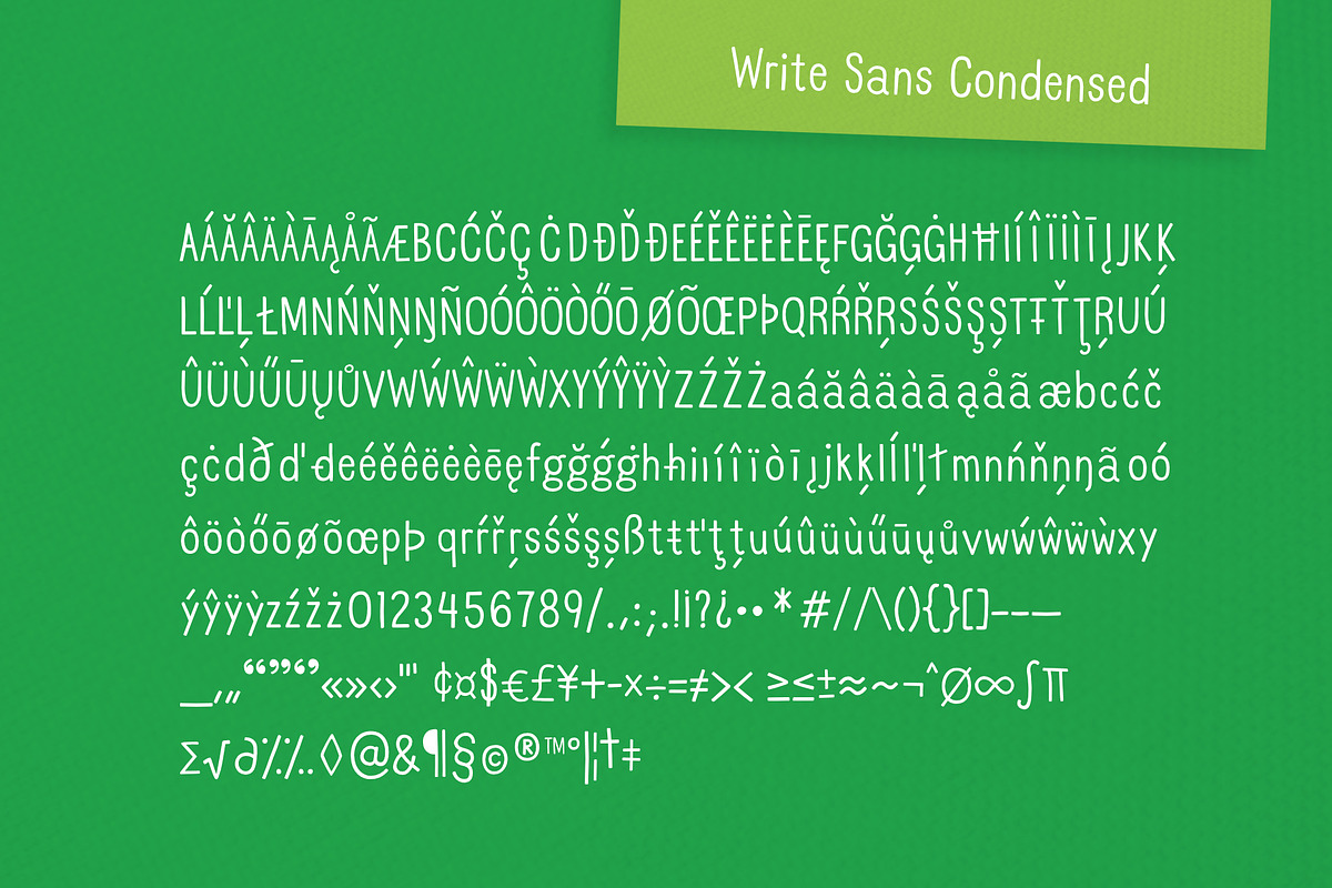 Write Sans Regular + Condensed preview 3