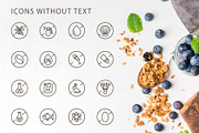 Eco, bio and organic labels icons, an Outline Icon by RevolutionizZed (Thumbnail 7 of 9)