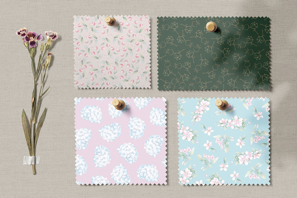 Delicate orchids. Seamless patterns, a Pattern Graphic by Yuliya Art (Photo 4 of 8)