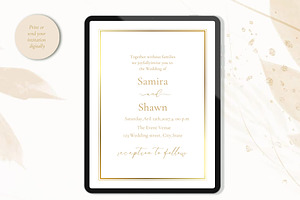 *Canva* Elegant Wedding Invitation, an Invitation Template by ElladesignCo