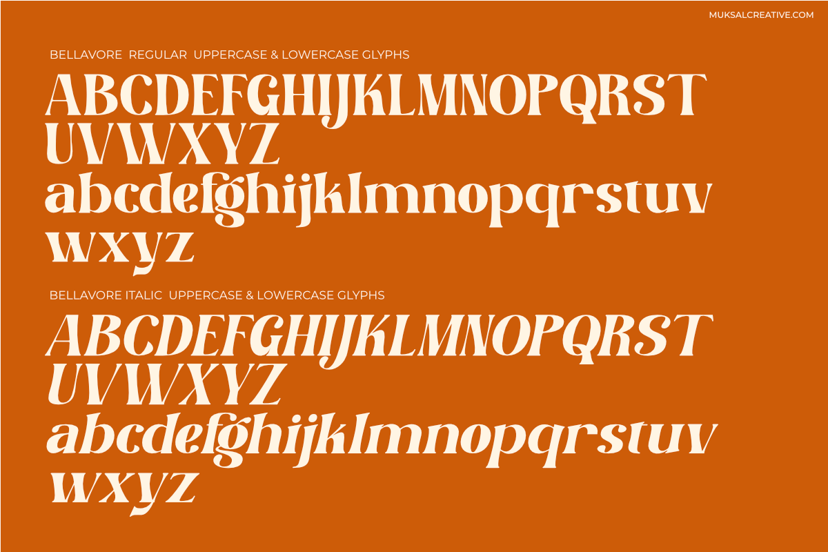Bellavore, a Serif Font by Muksal Creative (Photo 9 of 10)