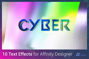 Cyber Text Effect Affinity Designer