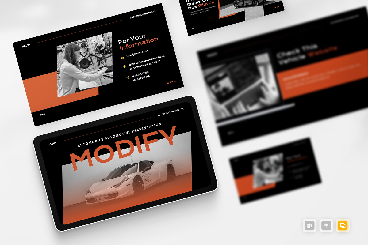 Automobile Automotive Google Slide, a Presentation Template by Annora Studio (Photo 1 of 5)