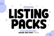Listing Packs, a Sans Serif Font by Bramcreative (Thumbnail 1 of 8)