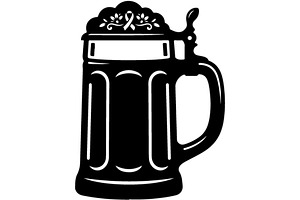 CancerRibbon Floral Beer Mug