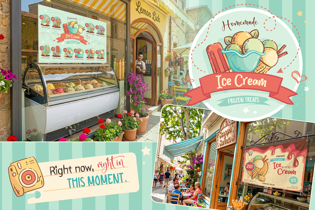 Retro Ice Cream Bundle, a Food Illustration by Nearbirds (Photo 8 of 12)
