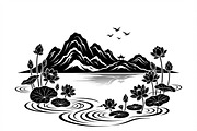 60 Lotus Mountain Harmony Silhouette, an Empty State Illustration by Amazin_art (Thumbnail 6 of 31)