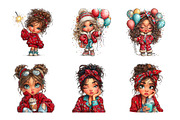 Quirky Girl New Year 2026 Clipart, an Illustration by SinaCreation (Thumbnail 4 of 11)