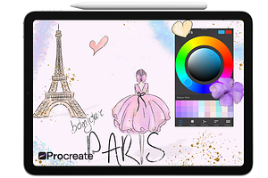 Bonjour Paris Asets for Procreate