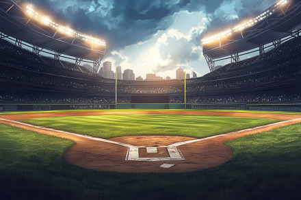 Baseball field and stadium, a Photo by Pavel_design