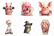 Pink Retro Halloween Clipart Bundle, an Illustration by DreamPrint404 (Thumbnail 5 of 5)
